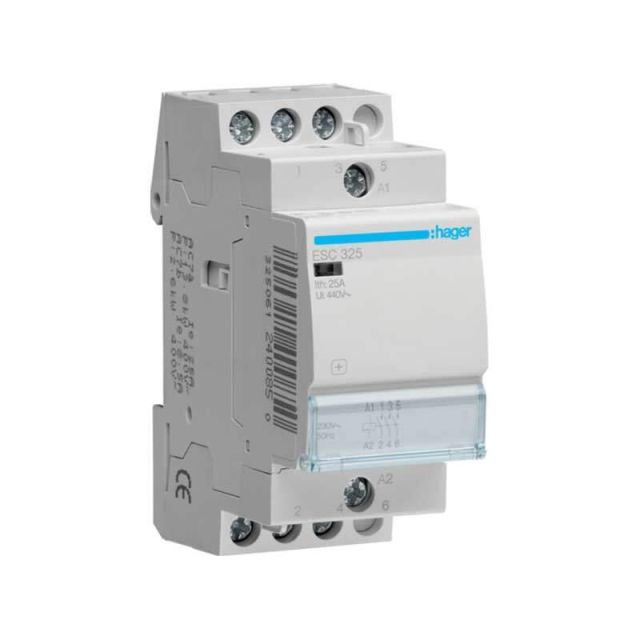 Ηλεκτρονόμος 25A 3NO Επαφών 230V ESC325