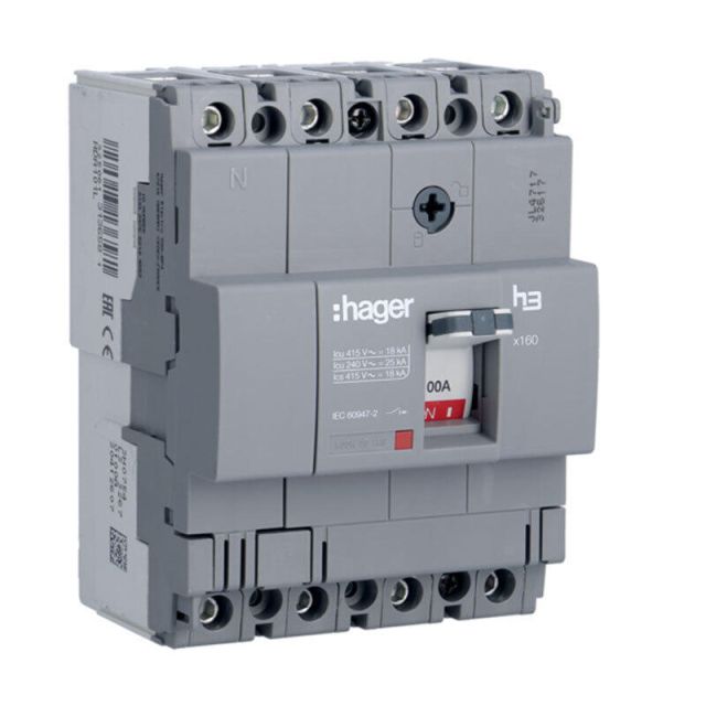 Αυτόματος Διακόπτης Ισχύος 18KA 4P 100Α HDA101L
