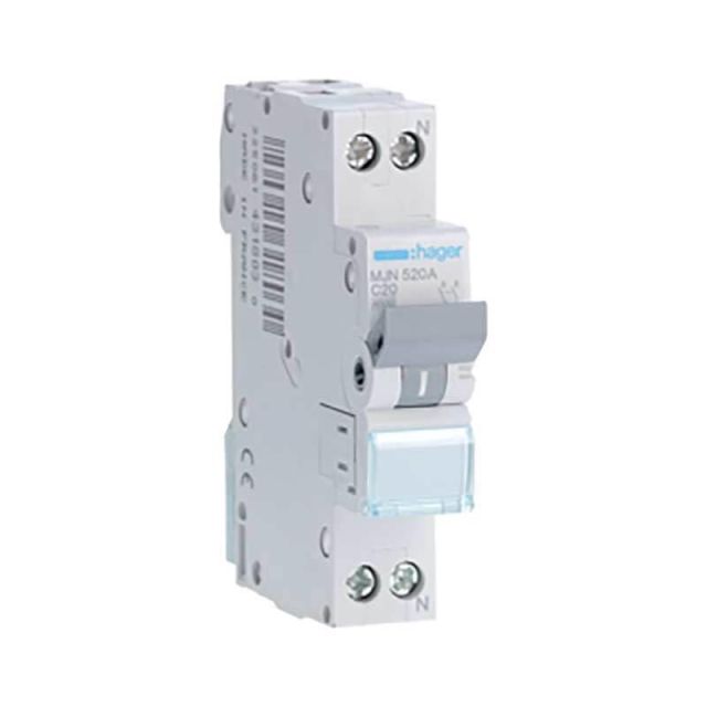 Miniature Circuit Breaker C 4.5kA P+N 25Α MJN525A