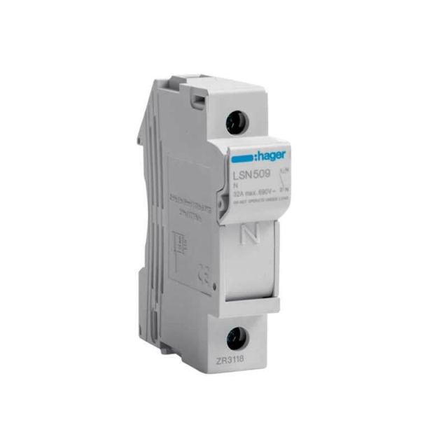 Fuse Holder with Neutral Interruption L38-N 1P 32A 10x38 LSN509