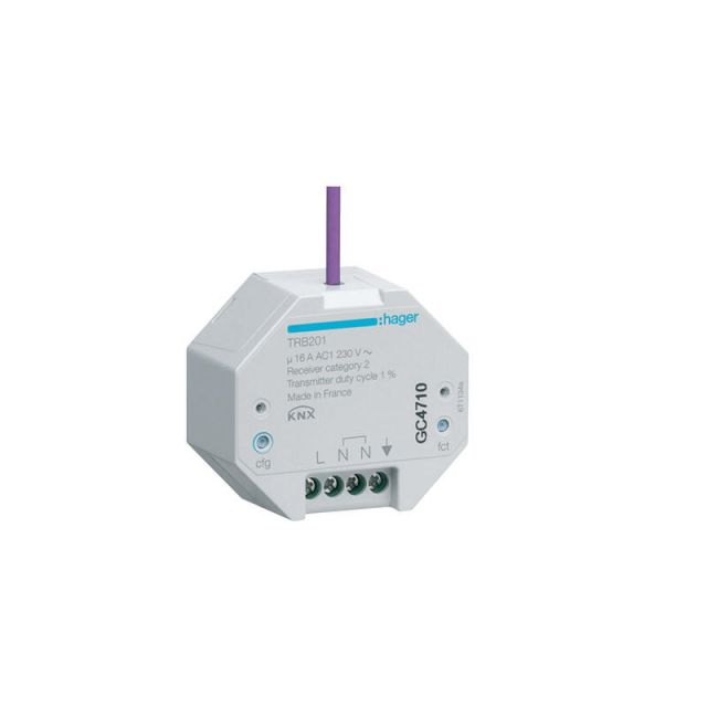 Recessed Wireless Receiver 1 On/Off Output QL.TRB201
