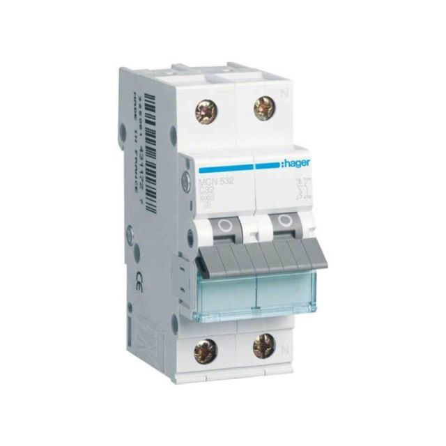 Miniature Circuit Breaker 6kA 2-Poles 25Α MBN225A