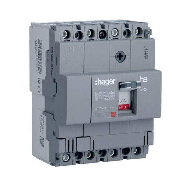 Αυτόματος Διακόπτης Ισχύος 18KA 4P 160Α HDA161L