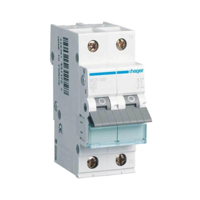 Miniature Circuit Breaker B 6kA 1-Pole+N 1 Module 20A MKN520A