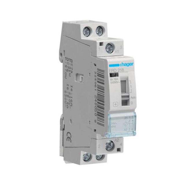 Manual Relay 16Α 1NO+1NC 24VAC ERD218