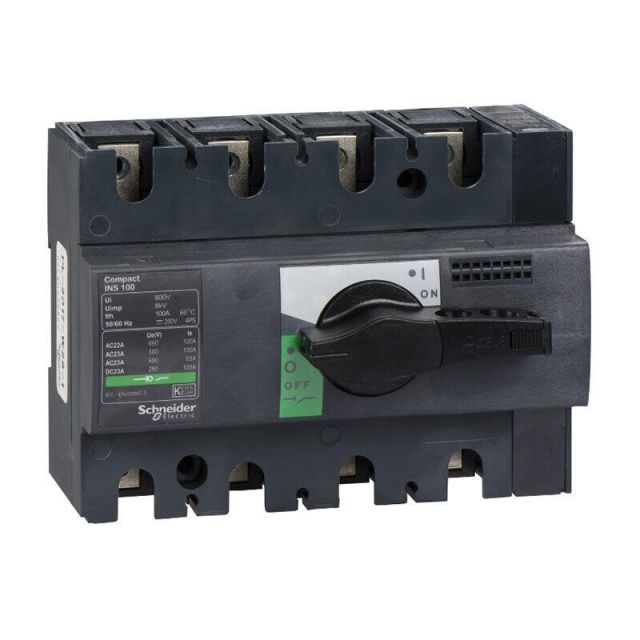 Διακόπτης Φορτίου Ράγας 4P 100A 28909