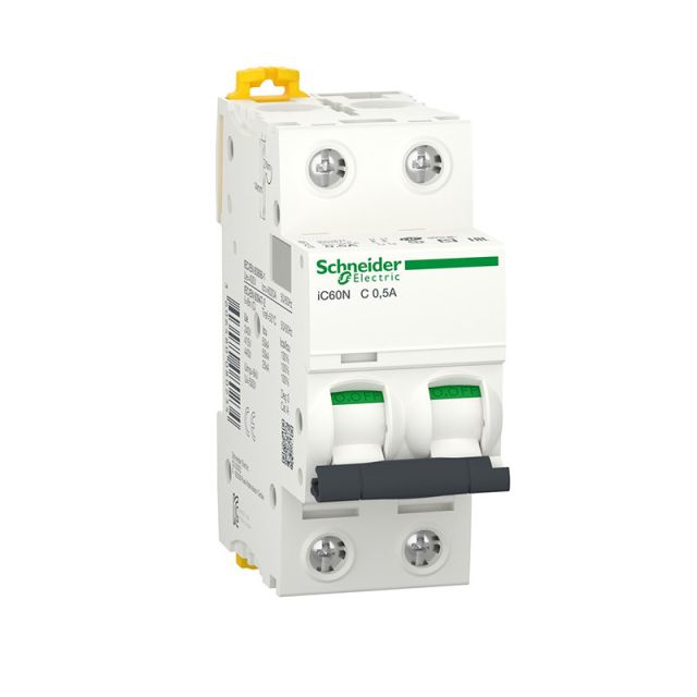 Micro-Automatic Switch iC60N 2P 0.5A C Acti 9 A9F74270