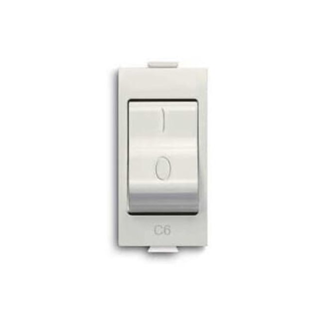 Chiara Miniature Circuit Breaker 1P+N 1.5kA C6 White 72072