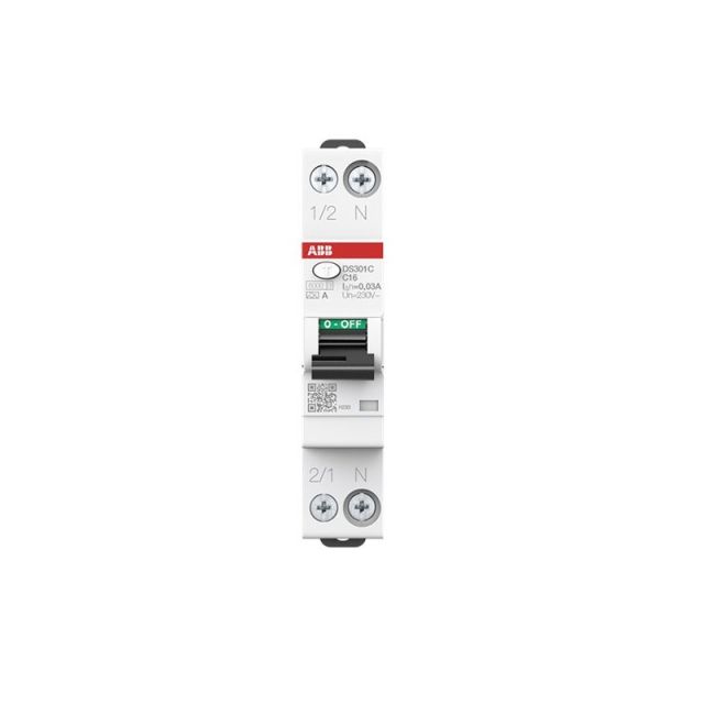 Residual Current Circuit Breaker with Overcurrent Protection DS301C C16 A30 718375