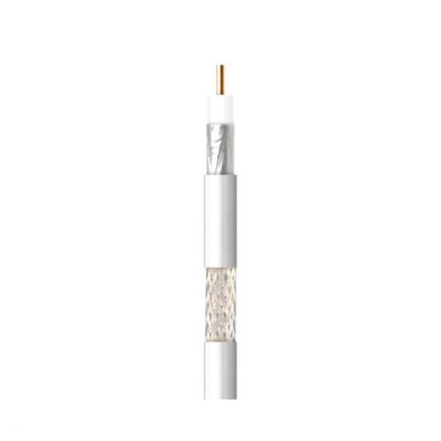 Coaxial Cabel RG6 120DB CC55 AL ECA PVC White