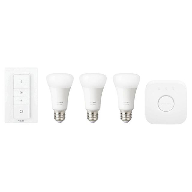 Smart Kit Hue E27 9W A60 (3x Smart Bulb,1x Bridge,1x Switch) 929001821604