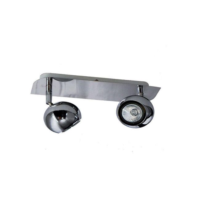 Ceiling 2/lights Spot GU10 Chrome Sphera Plated 77-2074