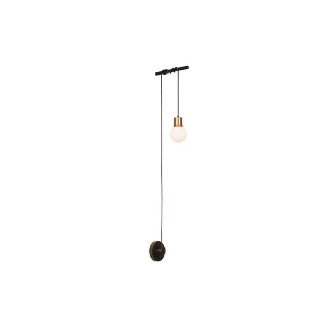 Wall Light 1xG9 25W Opal Glass Black-Gold Matt 19208