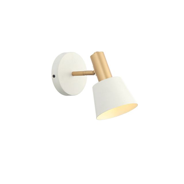 Απλίκα Τοίχου E14 25W Λευκό-Χρυσό 20218