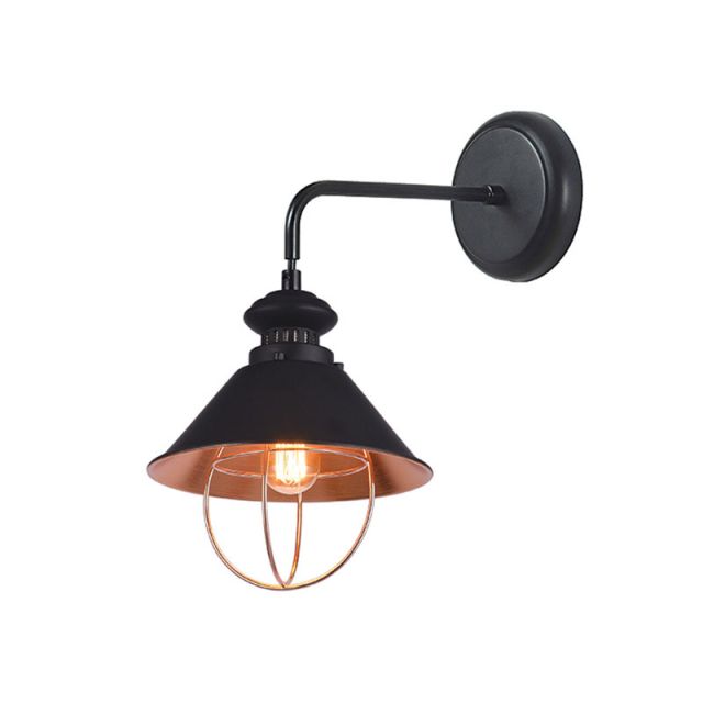 Απλίκα Τοίχου Ε27 Μαύρο Scone 18127