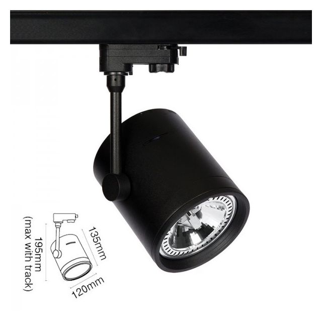 Σποτ Ράγας GU10 Μαύρο VK/04053TR/B/S
