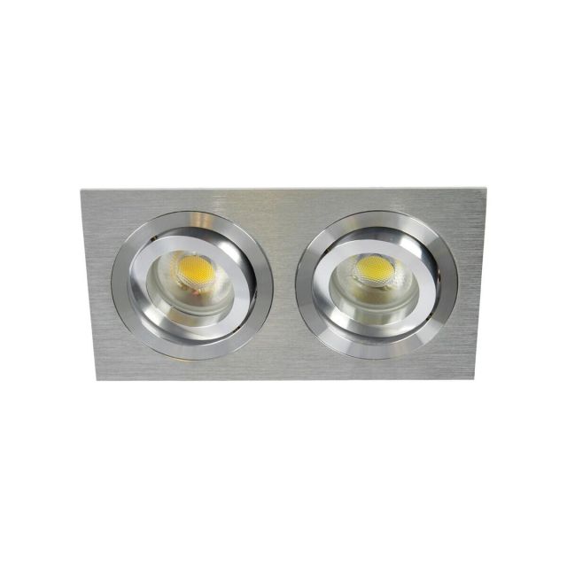 Recessed 2/lights Adjustable Spot GU10 Silver VK/03014G/2/Al
