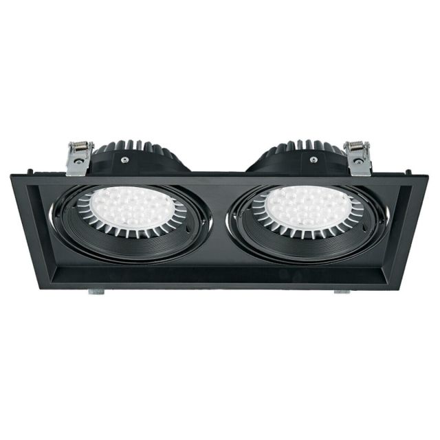 Recessed 2/lights Adjustable Spot GU10 Black VK/03116/2/B