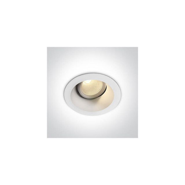 Σποτ Κινητό Στρόγγυλο Led IP20 7W 230V 3000K Λευκό-Dark Light 11107FD/W/W