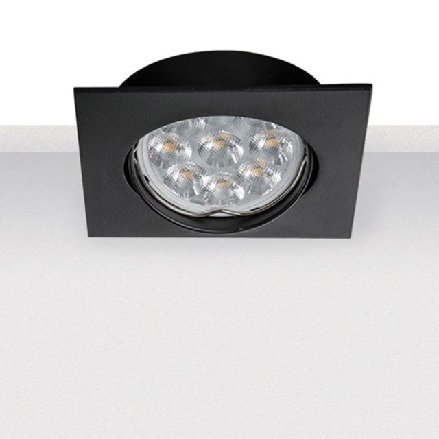 Σπότ Χωνευτό GU10 50W Μαύρο Σ014-S014