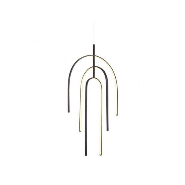 Φωτιστικό Κρεμαστό LED 80W 3000K Mαύρο 1932