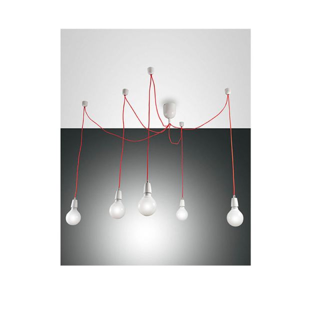 Φωτιστικό Κρεμαστό E27 Κόκκινο Block 3473-48-102