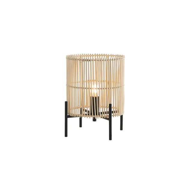 Table Lamp E14 25W Rattan Black 20232