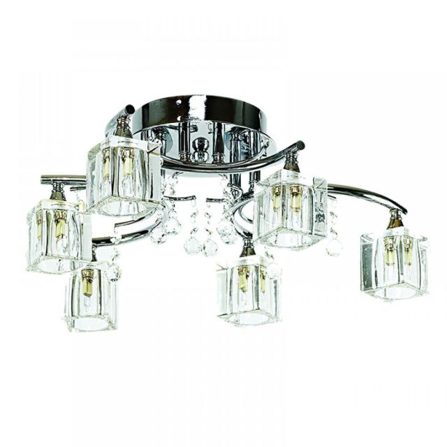 Ceiling Light with Crystals G9 Silver Α6120-6/Φ