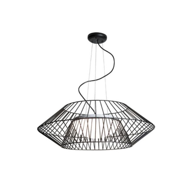 Pendant 3/lights E27 Black Ν 1545