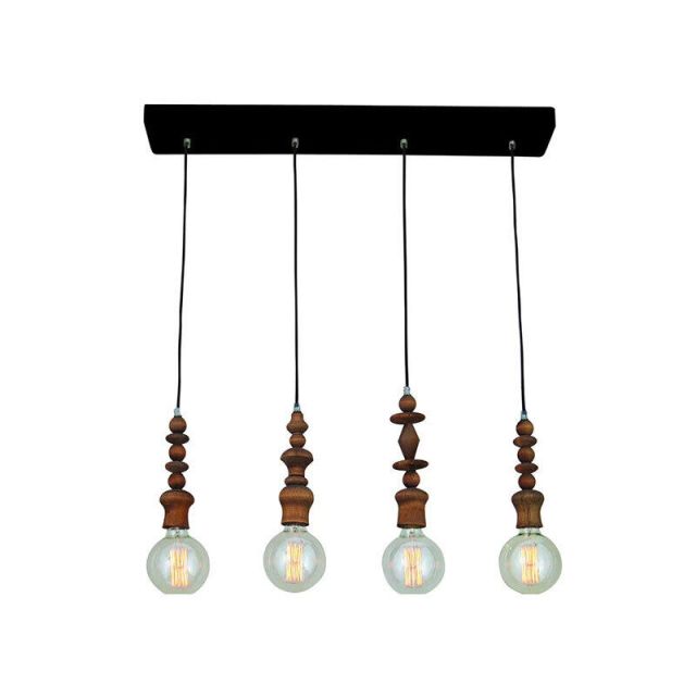 Pendant 4/lights Brown Hl-040R-4P 77-2737