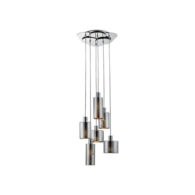 Pendant 6/lights E27 Silver Charlotte 4173000