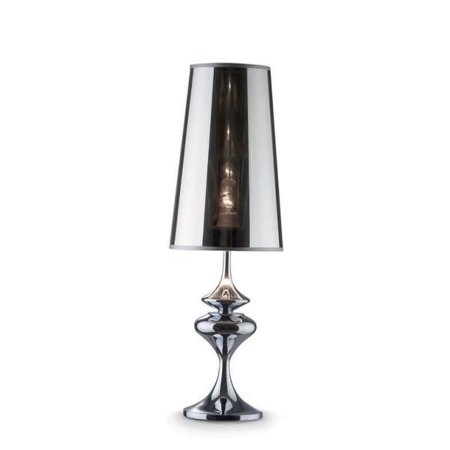 Table Lamp with Glass Shade E27 Chrome Alfiere TL1 032467