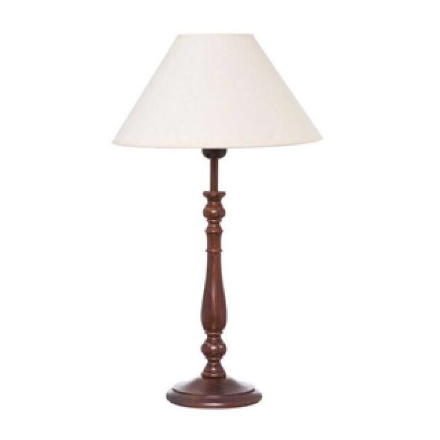 Table Lamp with Fabric Shade E27 Brown Noelia 4161401
