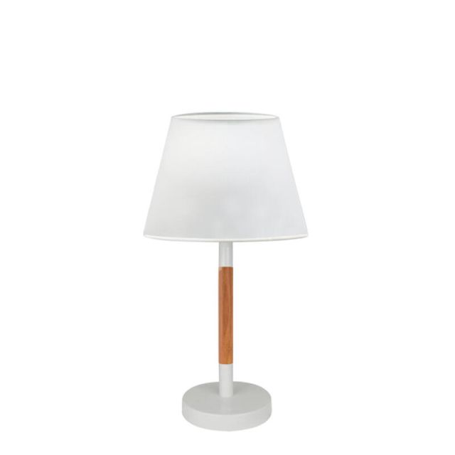 Table Lamp with Fabric Shade E27 White Villy 4188100