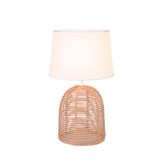 Table Lamp with Fabric Shade Ε27 Beige Marion 4211600