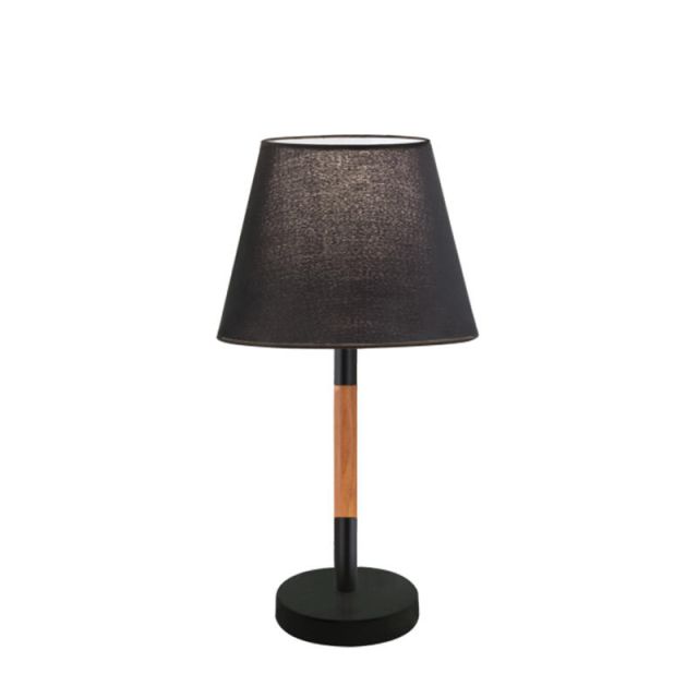 Table Lamp with Fabric Shade E27 Black Villy 4188101