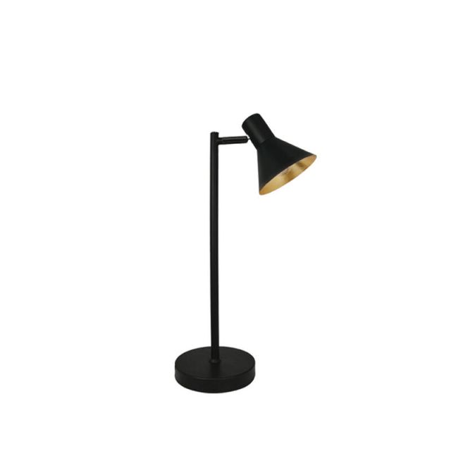 Table Lamp with Metallic Shade E14 Black Harvey 4167300