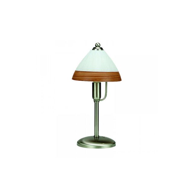 Table Lamp Ε14 Brass White Glass 3432