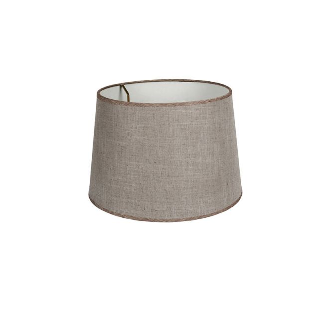 Fabric Shade Round Brown VK-E27-E14-LIN25-BR