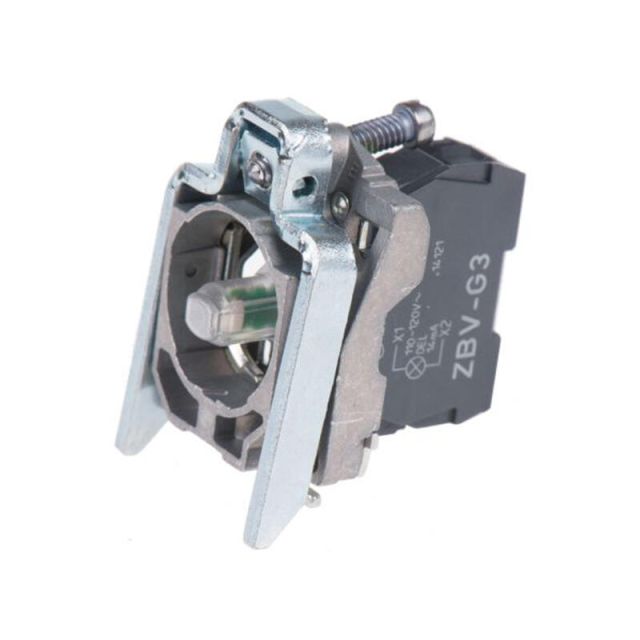 Light Block with Body/Fixing Collar LED 110V Green HM22 ZB4BVG3