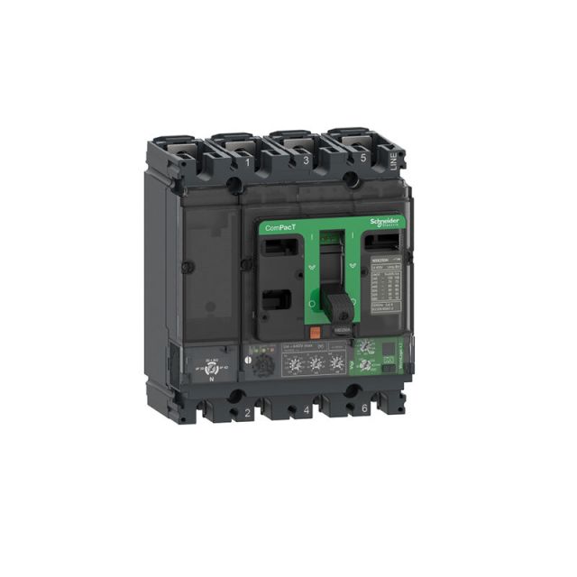 Circuit Breaker NSX250H 70kA 415VAC 4P MicroLogic Vigi 4.2 Trip Unit 100A C25H44V100