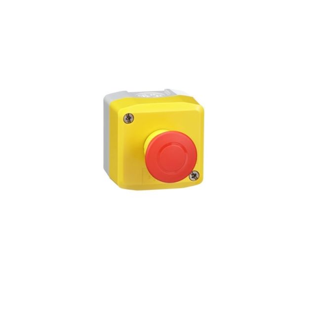Μπουτονιέρα Κίτρινη Πλαστική με Κόκκινη Κεφαλή Μανιτάρι 40mm-Μπουτ.Επείγουσας Διακ.1NC XALK198H7