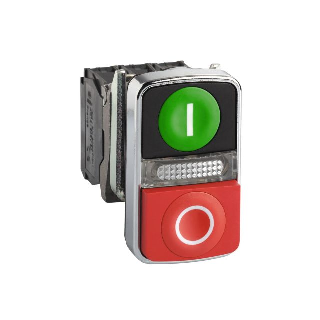 Double Button Metallic LED XB4BW73731M5