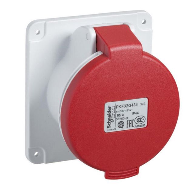 Πρίζα Πίνακος 2A 3P+E 380-415V AC Pratika PKF32G434