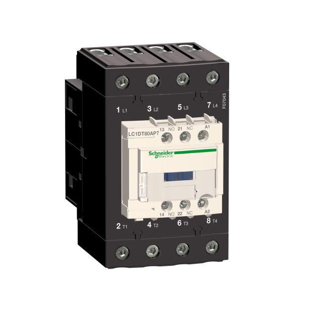 TeSyS Contactor 4P 80A 1A/1K 24VDC Everlink LC1DT80ABD