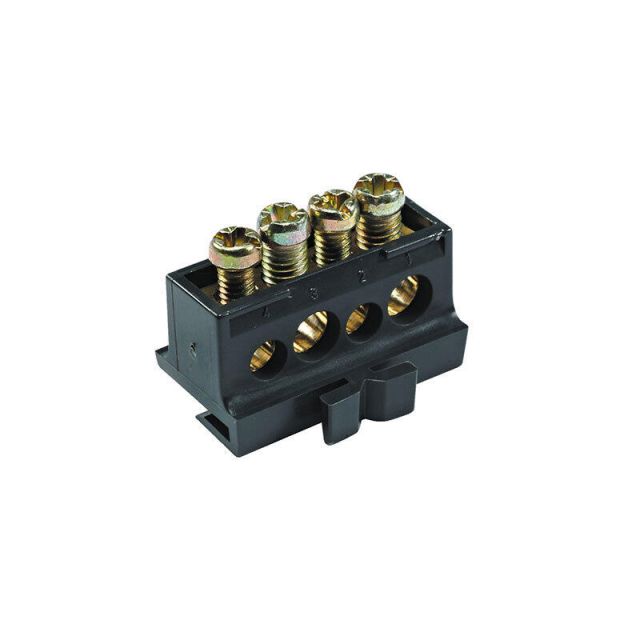 Distribution terminal block - 80 A - 4 holes 13575