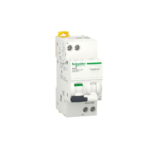 Circuit Breaker ICV40 1-Pole+N C 10A 30mA ASI ACTI9 A9DF3610