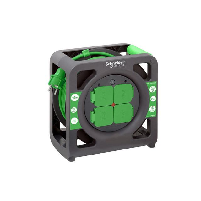 Cable Reel 15m HO5VVF 3G1.5 IP44 Thorsman IMT33136