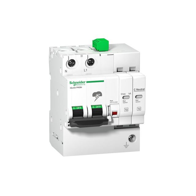 Lightning Arrester Type 2 1P+N with Remote Indication Acti 9 IQuick PRDA9L16292