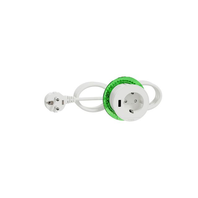 Unica System Πρίζα Σούκο Γραφείου με USB Type A Λευκή INS44004